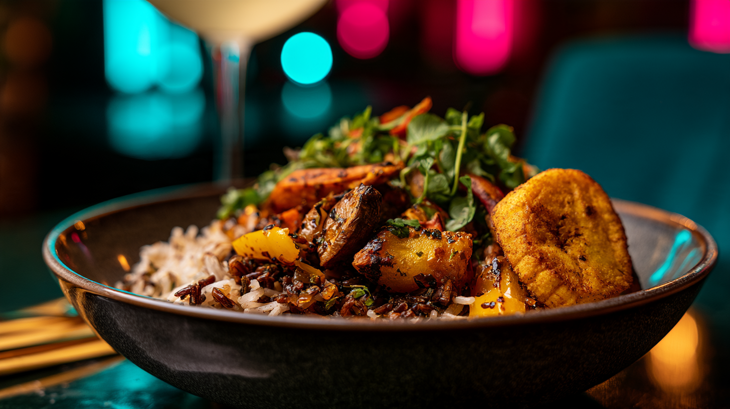 Bowl végétarien africain servi à La Suite 34, Paris 13e